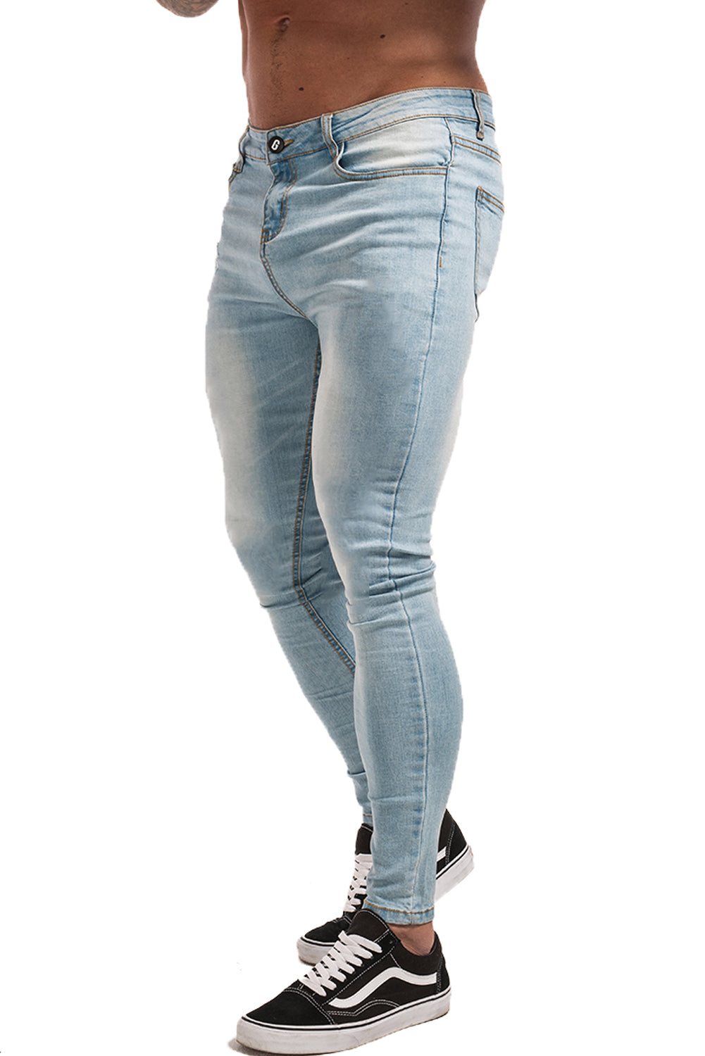 3732 Ice Blue Skinny Stretch Jeans – Men's Luxury Boutique - X9X™