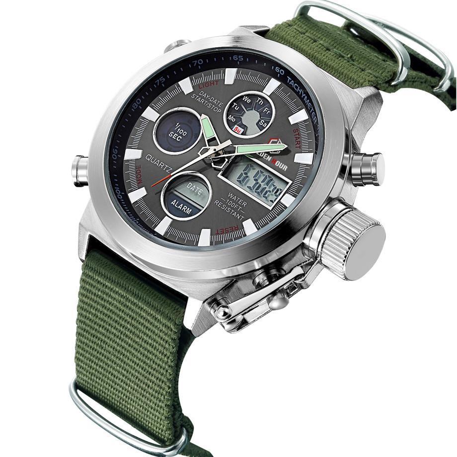 Luxury Military Chronograph Watch - Nylon Strap – Men's Luxury Boutique ...