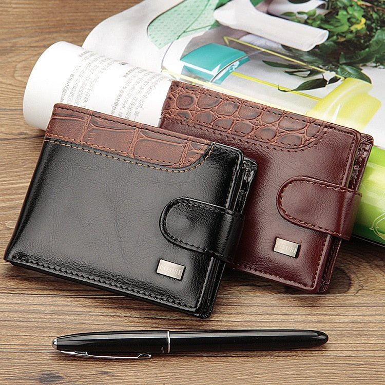 Premium Patchwork Leather Wallet – Men's Luxury Boutique - X9X™