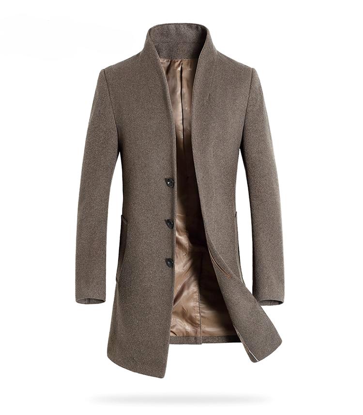 Luxury Slim Fit Long Woollen Coat – Men's Luxury Boutique - X9X™