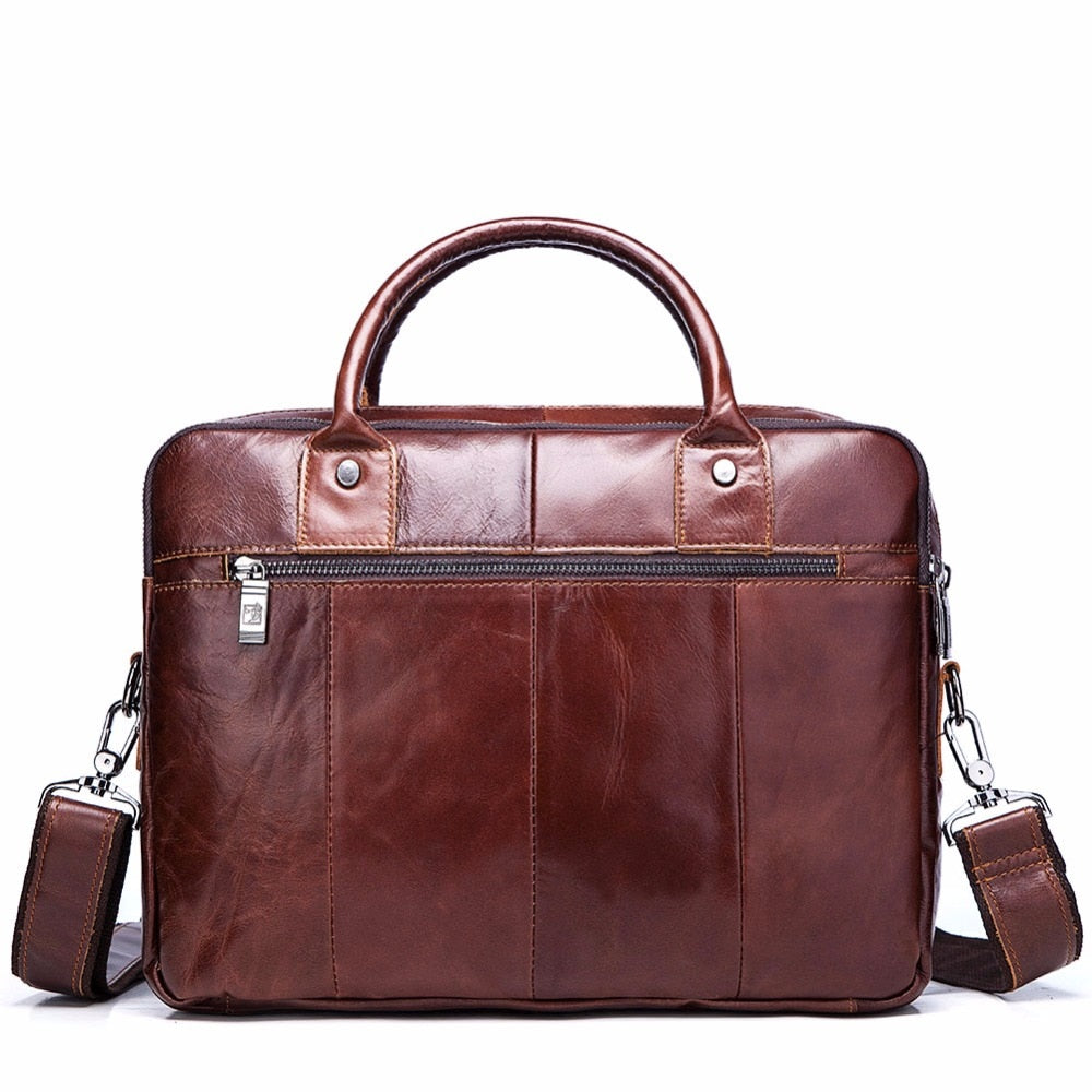 Premium Genuine Leather Briefcase – Men's Luxury Boutique - X9X™
