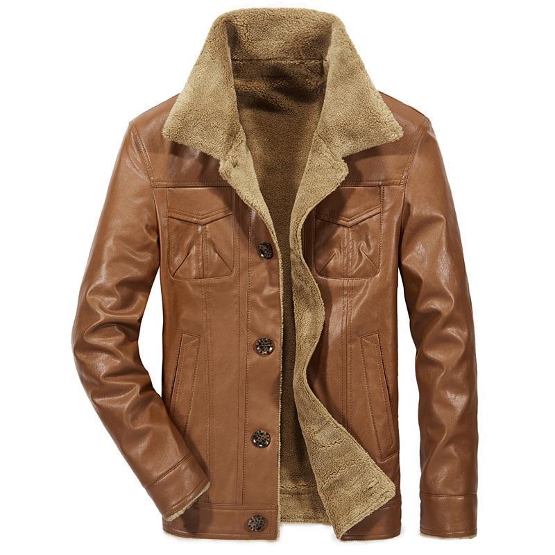 Luxury Leather Fleece Fur Jacket – Men's Luxury Boutique - X9X™