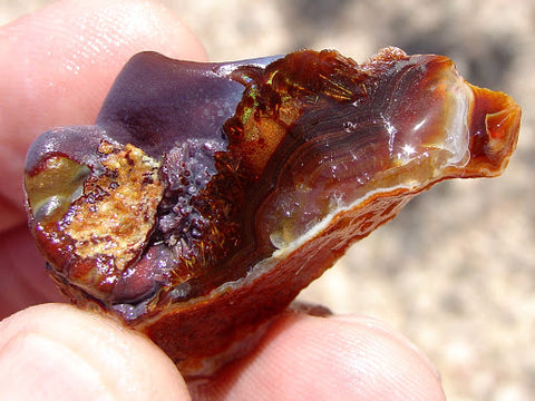 Flame agate -  France