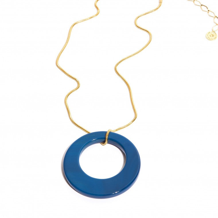 blue agate stone necklace