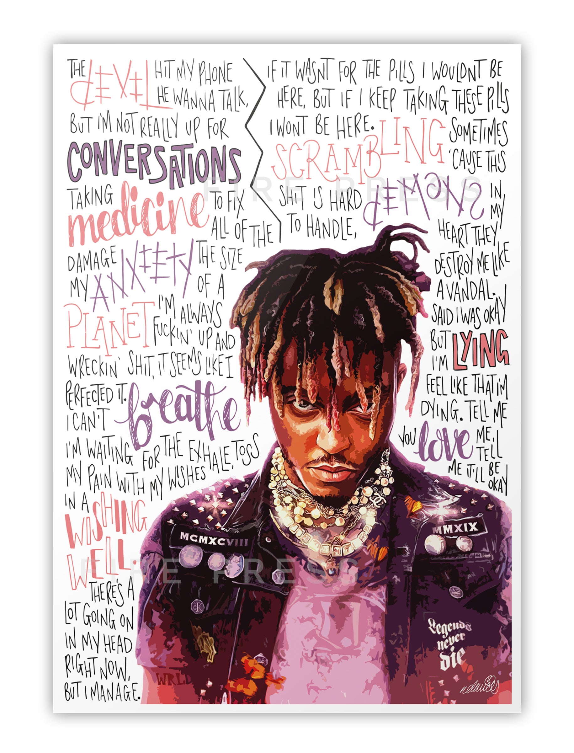 Juice Wrld 'Legends Never Die Lego' Poster – Posters Plug