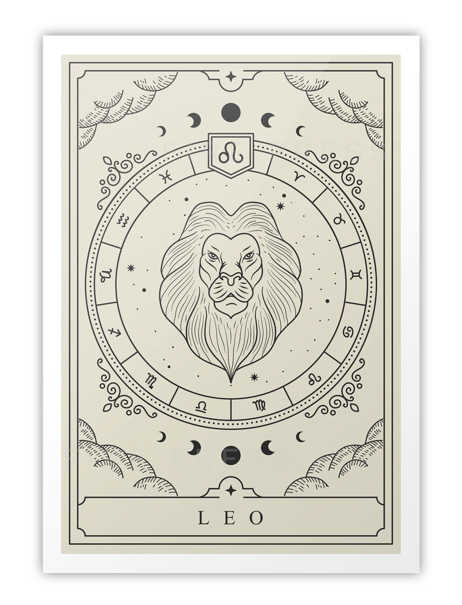Leo Illustrated Poster II – Fire Press