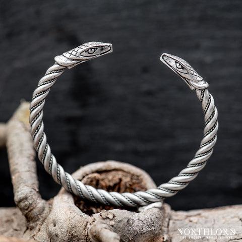 Serpent Head Bracelet, Viking Style Armring - Northlord (5)