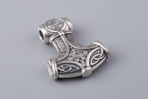 Thor's Hammer Pendant, Viking Pendant With Odin, Silver Viking Jewelry - Northlord