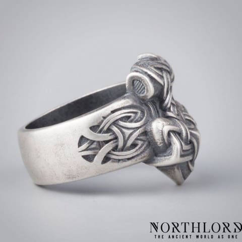 Thor's Hammer Ring Silvered Bronze - Northlord-PK