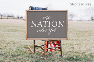 America one Nation Under God Sign - Rustic Wood Sign - Home Decor - Country Decor - Rustic Decor - Patriotic Decorations - 4th of July