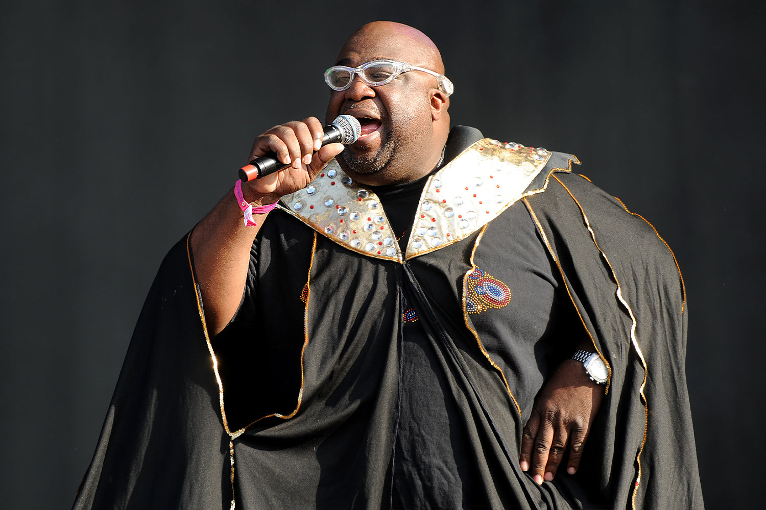 Mr Biggs from Soulsonic Force performs during the first day of the Wireless Festival in Hyde Park, Central London on July 4, 2009. AFP PHOTO/Ben Stansall / AFP / BEN STANSALL (Photo credit should read BEN STANSALL/AFP via Getty Images)