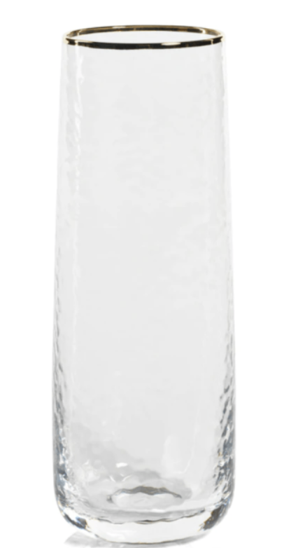 Aperitivo Triangular Barware Glasses - Clear w/Gold Rim & Luster - Moss &  Embers Home Decorum