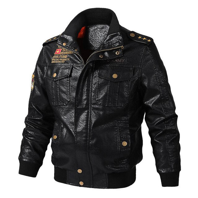 Men's Leather Jacket Biker