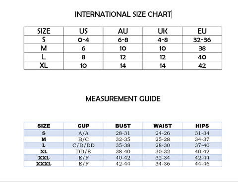 SIZE CHART – Clara & Soleil