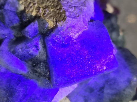 Blue Fluorite with Milky Quartz from Inner Mongolia (Old Mine)