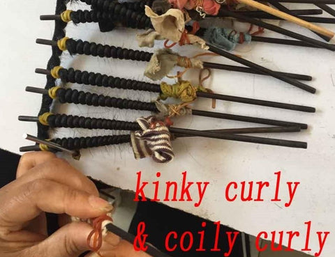 kinky curly and coily curly braiding