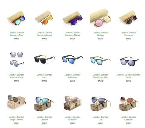 Lunettes De Soleil Bambou