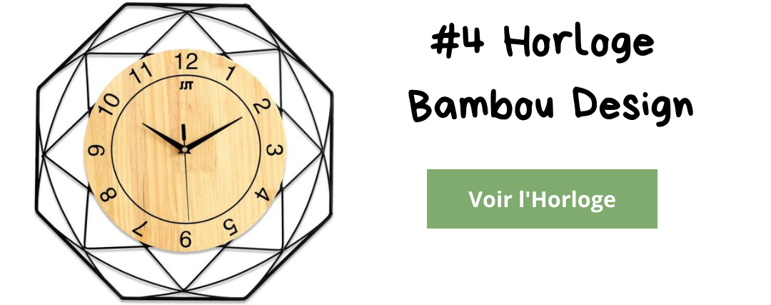 horloge bambou design