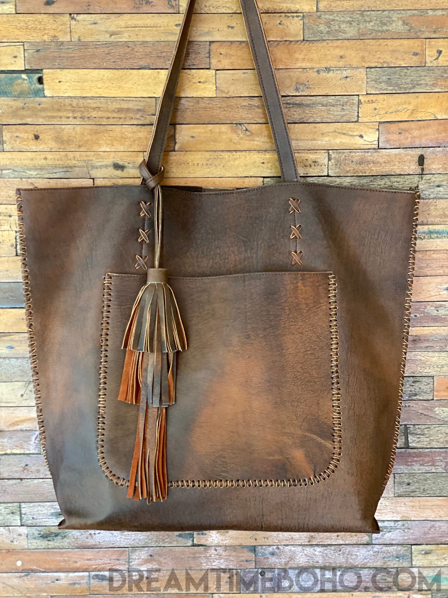 Mandy Woven Crossbody Boho Bag - Antique Brown | Bags by Seminyak Leather Bali Small (18 x 20 x 11 cm)