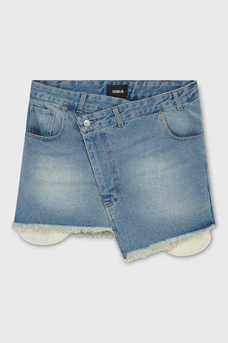 EGONlab. 23SS WRAPPED DENIM SKIRT 48 | unimac.az