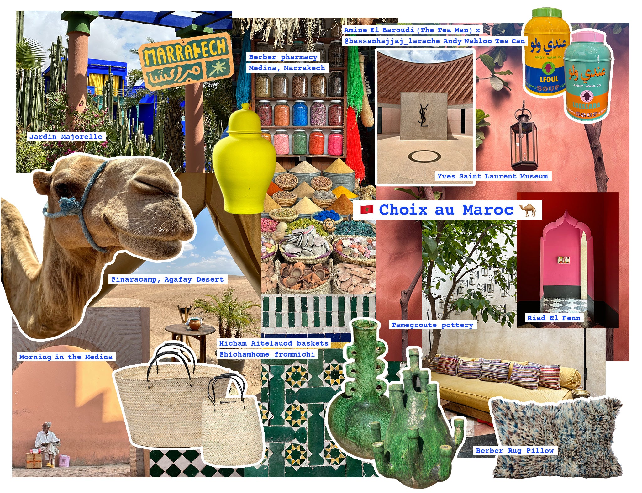 choix-mood-board-photos-of-moracco-baskets-pottery-desert-camel