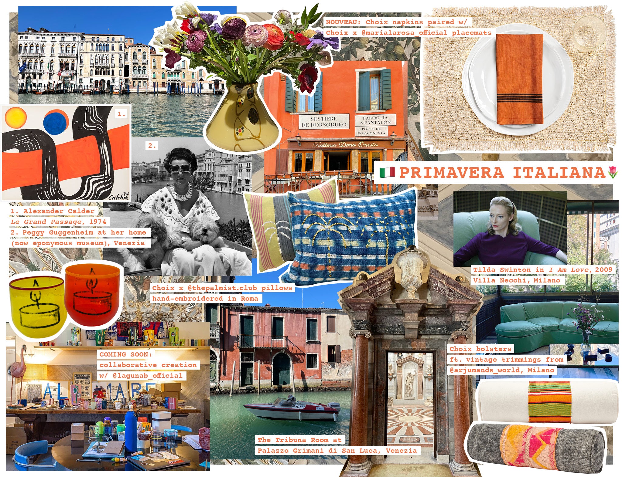 mood-board-spring-italy-milan-venice-canals-tiled-walls-pillows-bolsters-napkins-placemats-votives