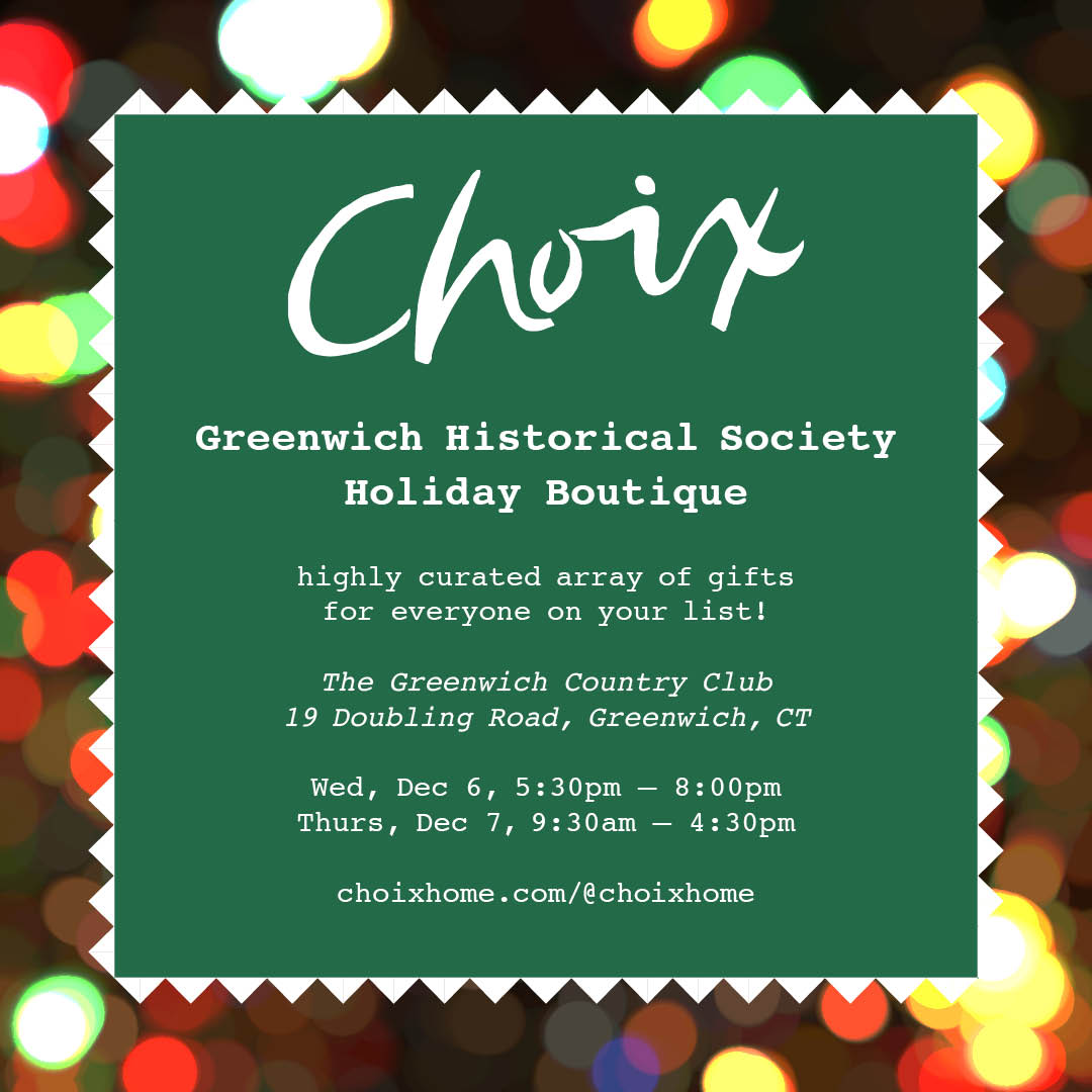 Invitation to the Greenwich Historical Society Holiday Boutique December 6 and 7 2023