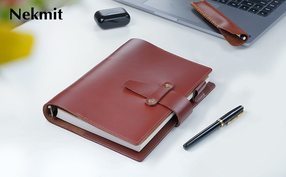 2023 New! PU Leather Journal, 6 Ring Binder Refillable with Pen Holder/DOS  Logo - BKK Inc./ FARA State Department Gifts