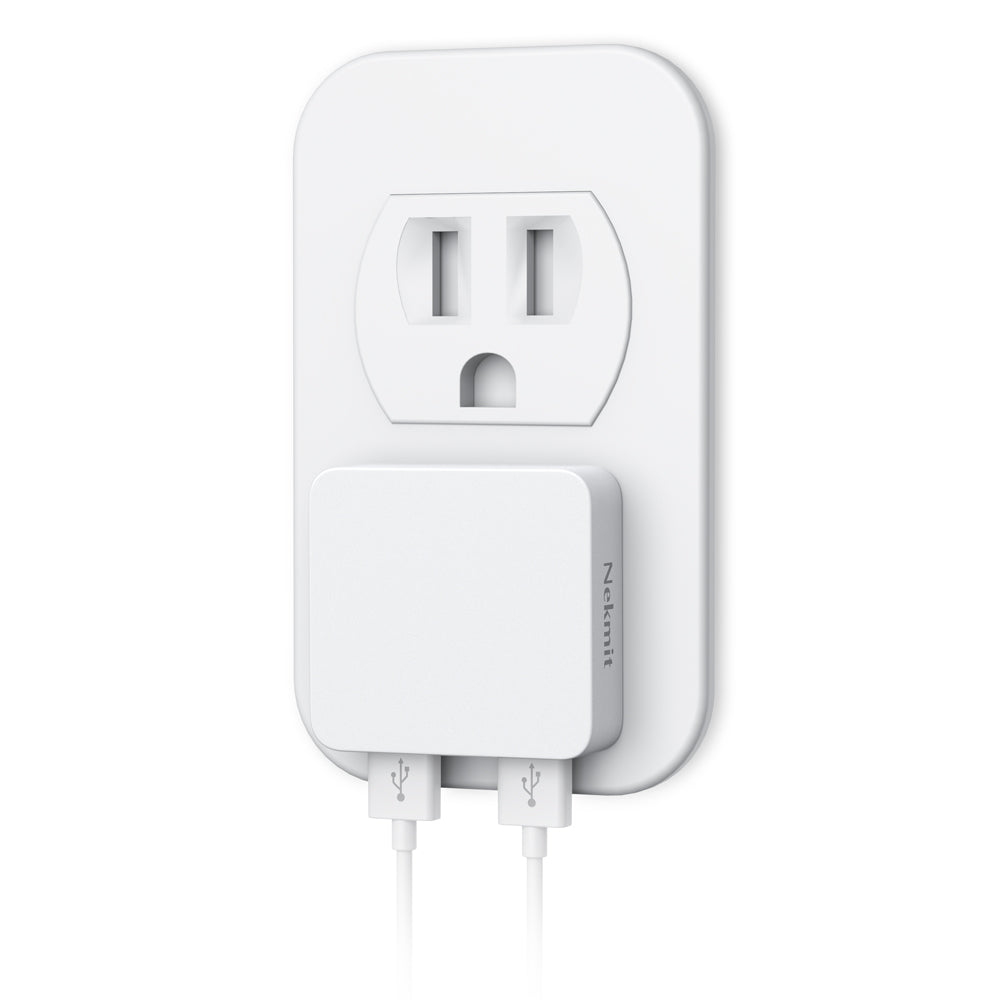 16W Ultra‑Thin Dual USB Wall Charger