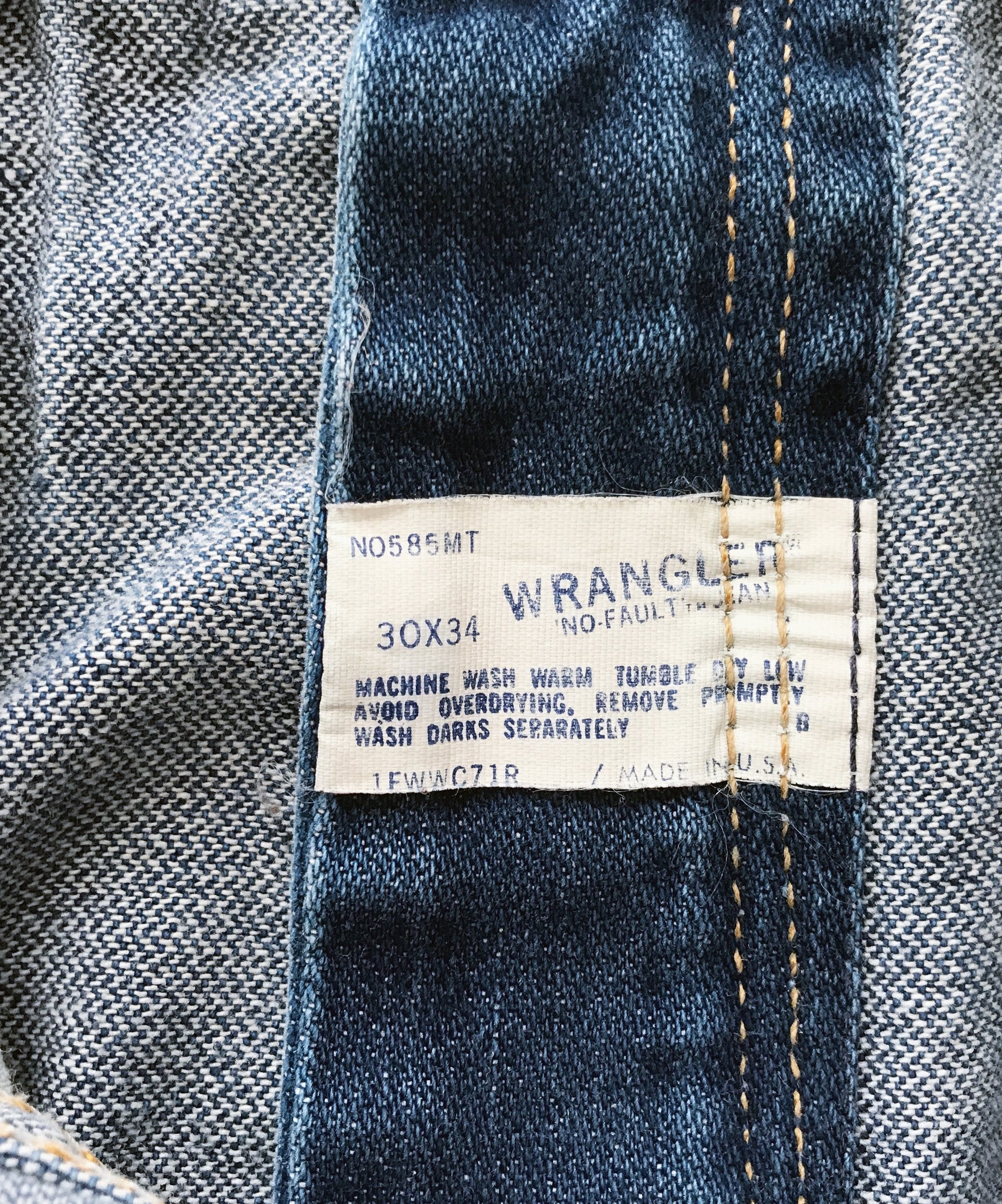 vintage wrangler tag