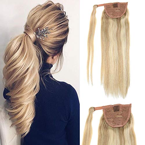 Laavoo 20 One Piece Ponytail Extension Colour Ash Blonde 18 And