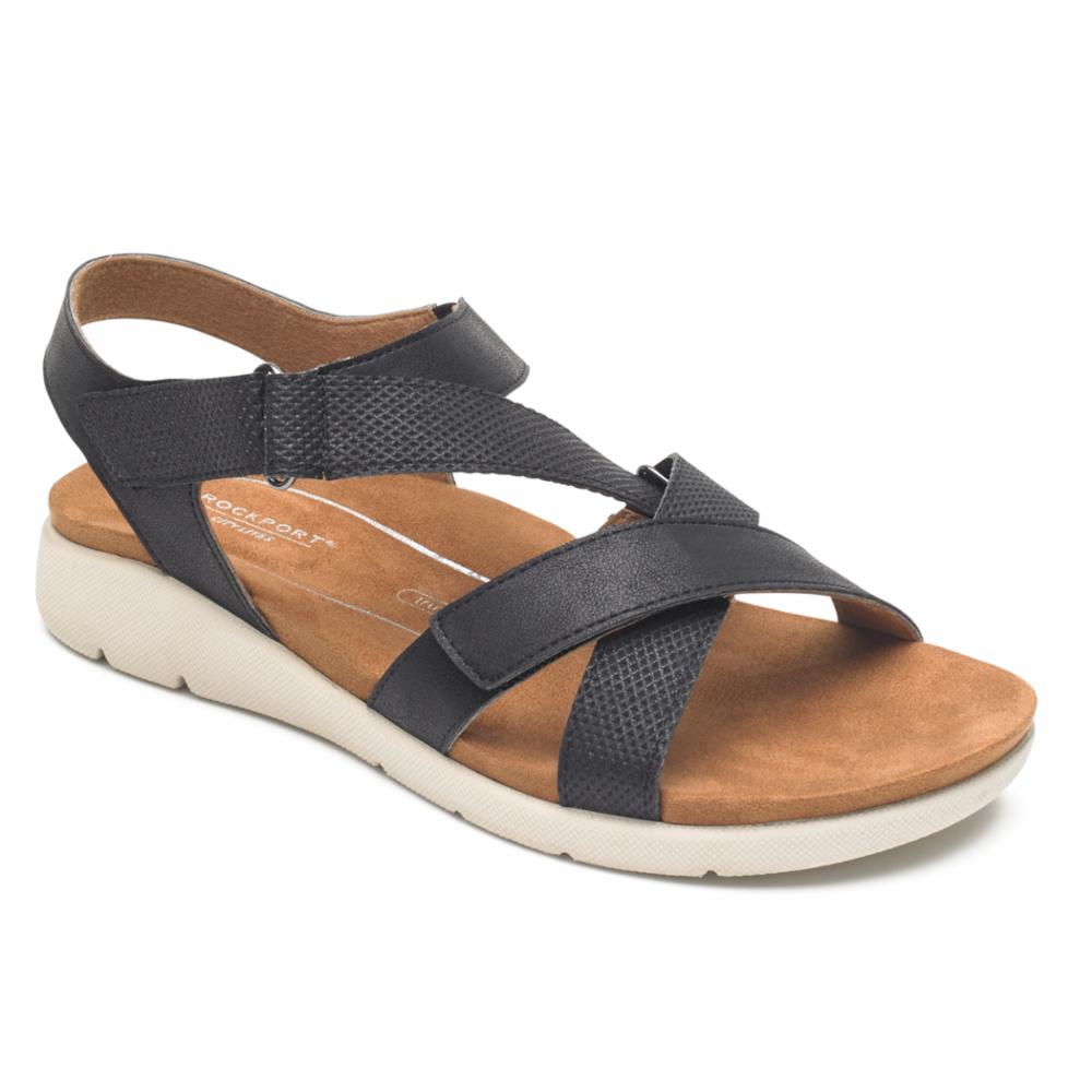 Rockport Women CL EILEEN X STRAP BLACK – Rockport Canada