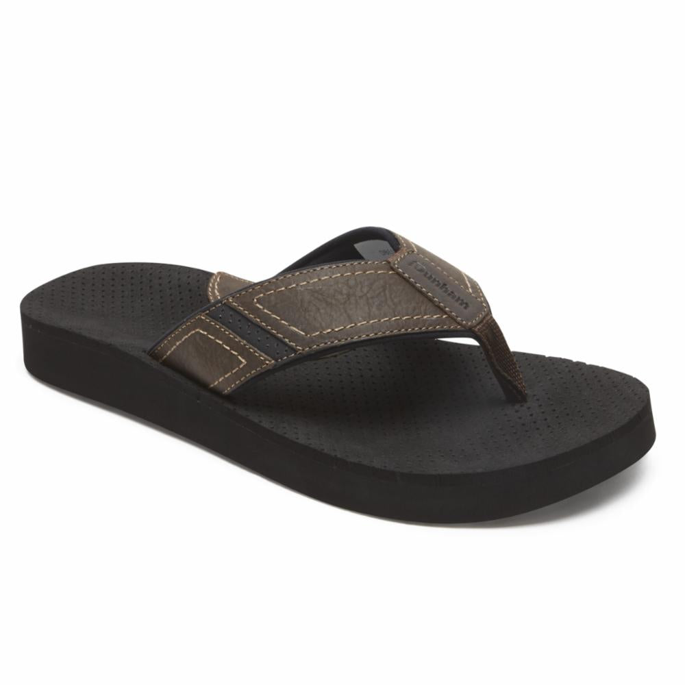 Dunham CARTER FLIP FLOP THONG BROWN – Rockport Canada