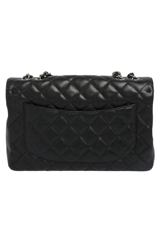 Chanel Flap Bag Large Calf / Caviar Black