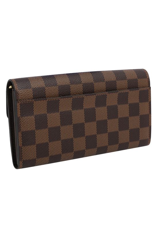 LOUIS VUITTON Damier Ebene Sarah Wallet NM 1217466