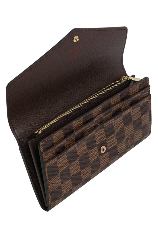 Louis Vuitton Damier Ebene Canvas Sarah Travel Wallet LV-0402N-0105