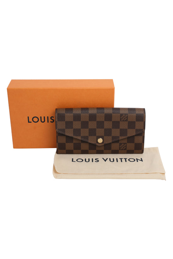 Louis Vuitton Sarah Wallet Damien Ebene Canvas - Depop