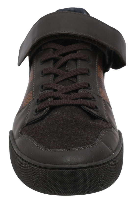 Louis Vuitton Brown Damier Ebene Canvas Low Top Sneakers UK 8/EU