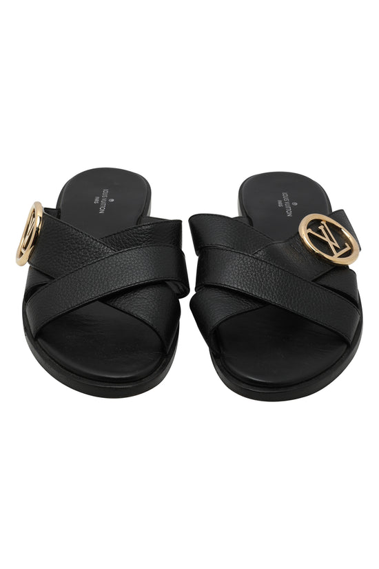 LV Pool Slides - Pre Order Black / UK 3 / EU 36