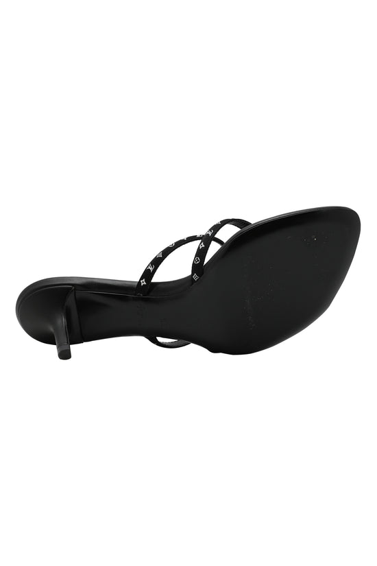 LOUIS VUITTON Black Citizen Monogram Thong Sandals - Size 36 / US