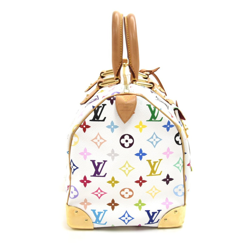 Preloved Authentic Louis Vuitton Speedy 30 White Multicolor Monogram Canvas City Handbag – The ...