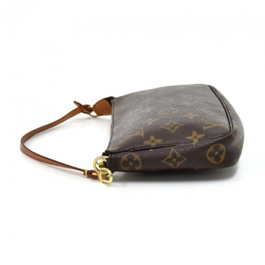 Auth Louis Vuitton Multi Pochette Accessoires Monogram Canvas Brown Khaki  Strap