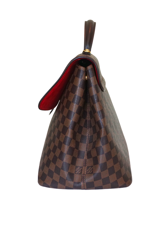 Pre-owned Louis Vuitton Damier Ebene Canvas Bergamo Mm Bag In