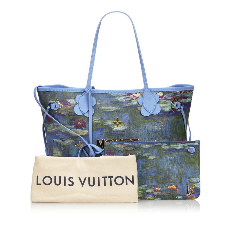 Preowned Authentic Louis Vuitton Limited Edition Coated Canvas Jeff Koons Monet Neverfull MM Bag ...