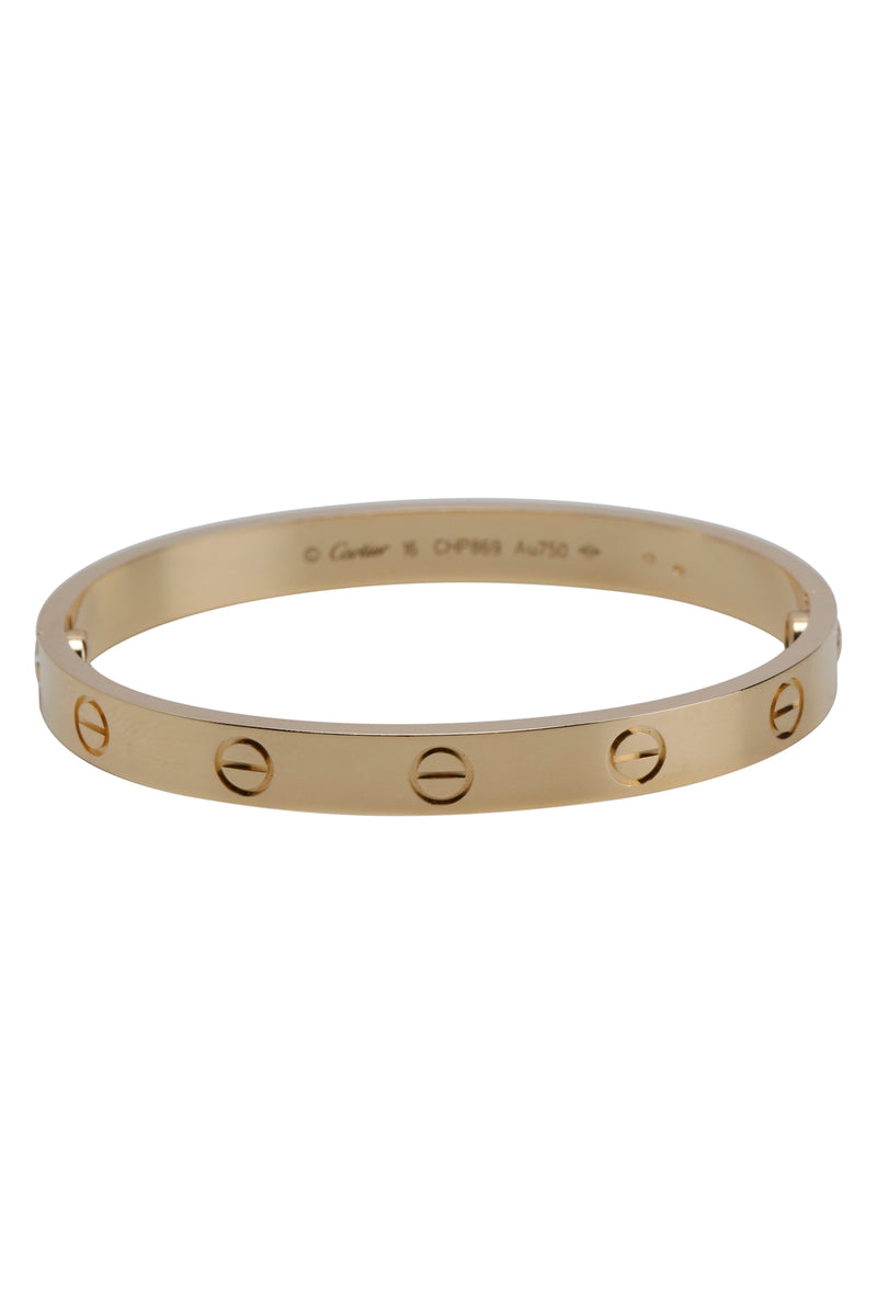 Cartier Yellow Gold Love Bracelet The Plush Posh