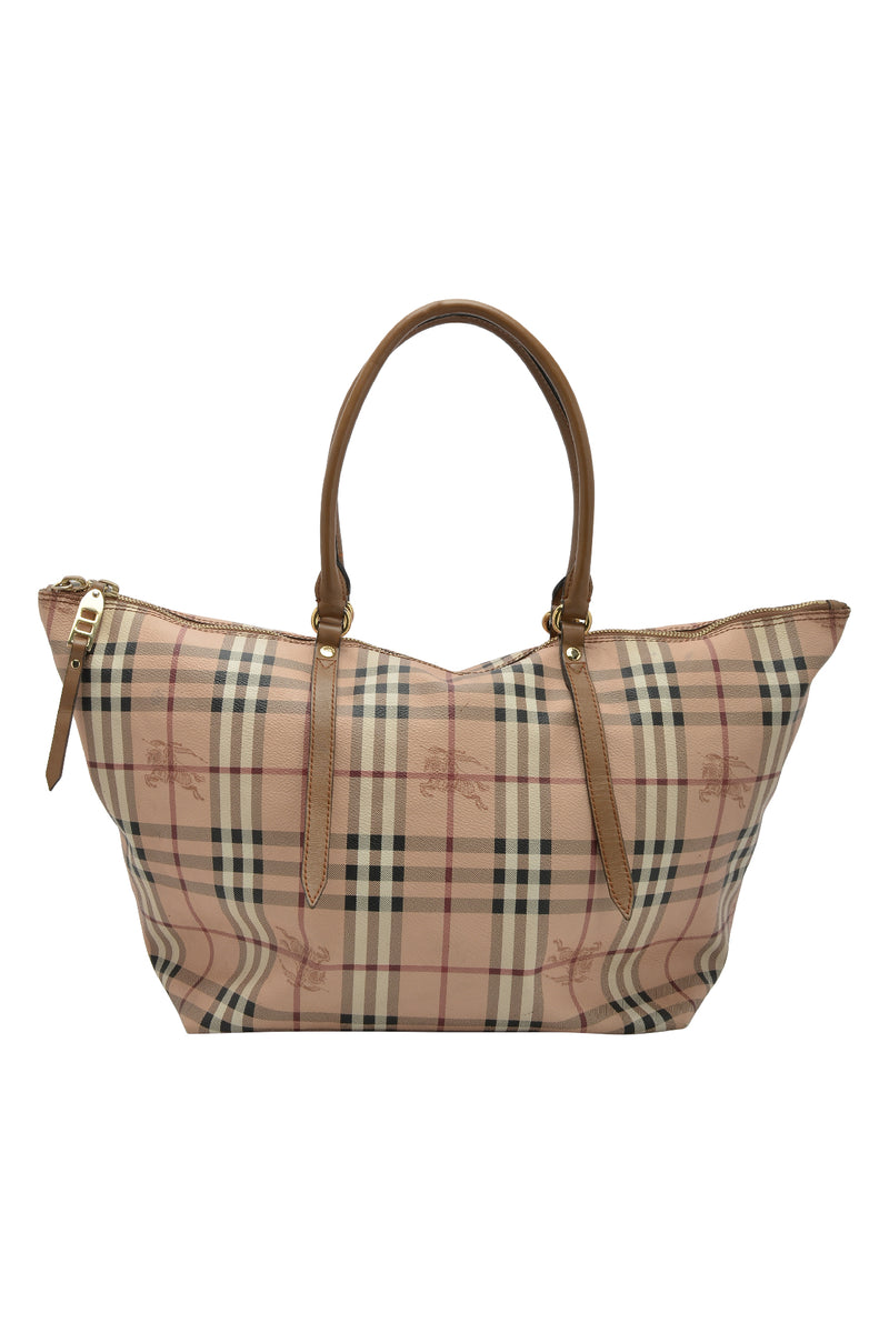 Burberry Beige Haymarket Canvas Tote Bag – The Plush Posh