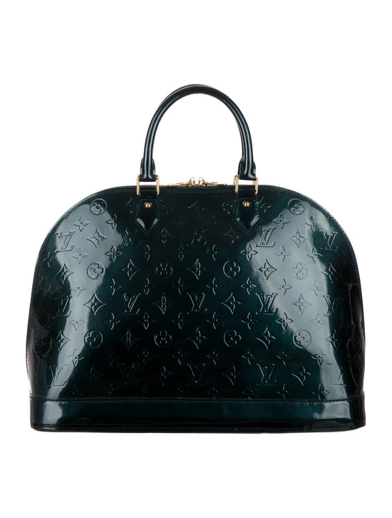 Louis Vuitton Bleu Nuit Monogram Vernis Alma GM Bag Louis Vuitton