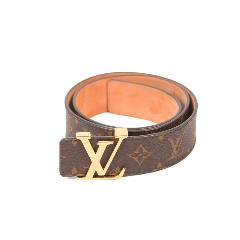 1) Preloved Louis Vuitton Monogram 40mm LV Initiales Belt 95 – The Posh