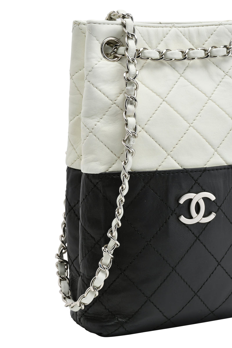 Chanel WhiteBlack Quilted Cambon ligne Crossbody Bag Chanel  TLC