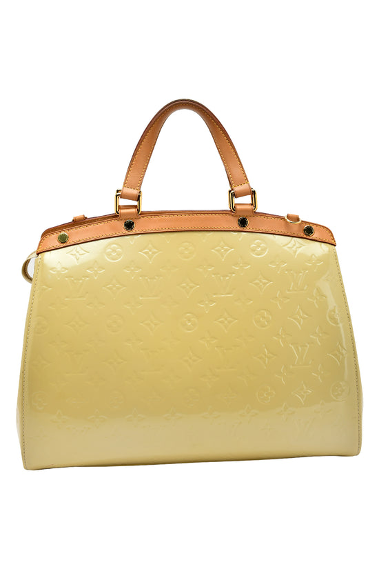 Louis Vuitton Brea MM Yellow Vernis Leather Shoulder Bag